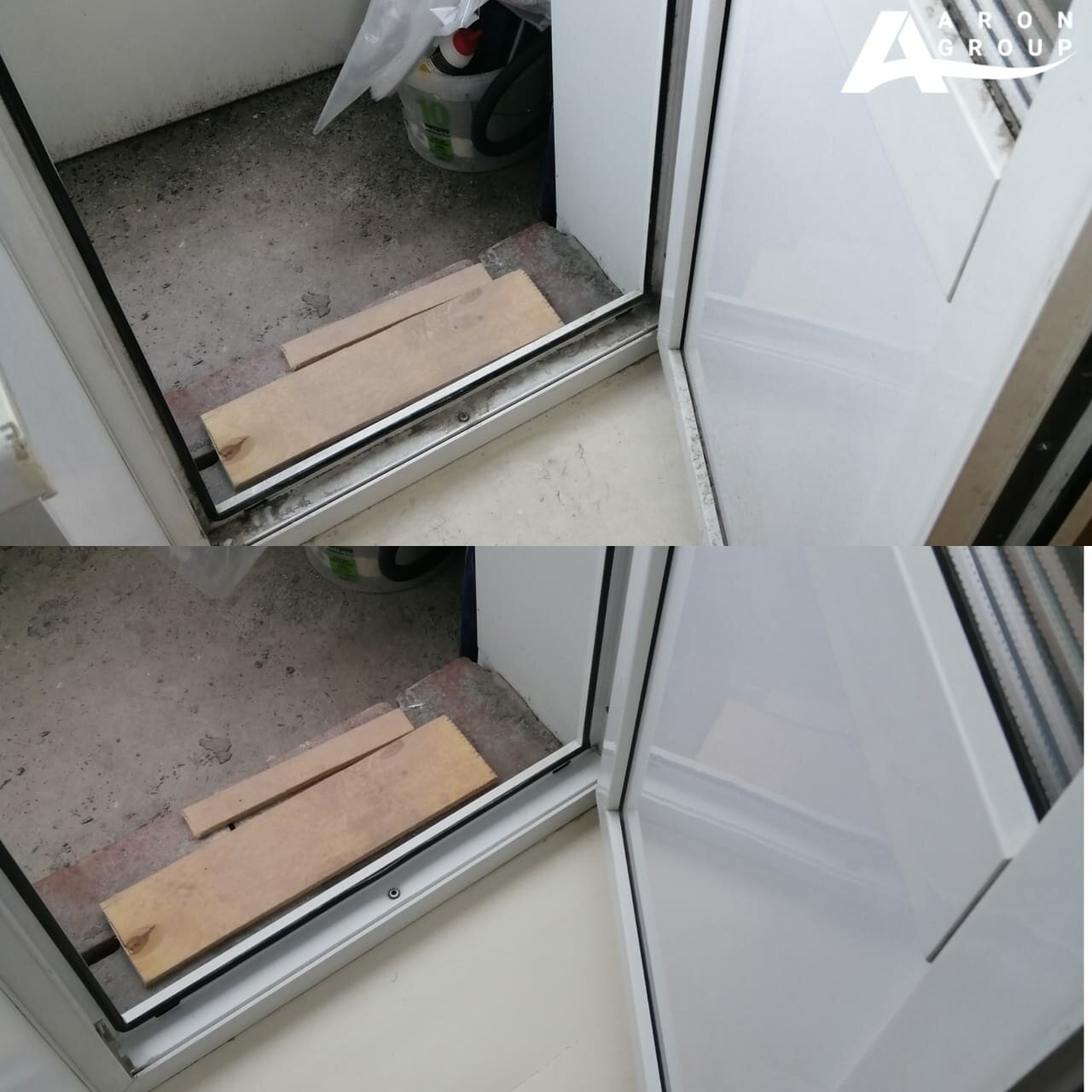 уголок на порожек балкона, ступенька под балконной дверью, подъем пола на балконе, окна, алюминиевый порог rehau балкон
