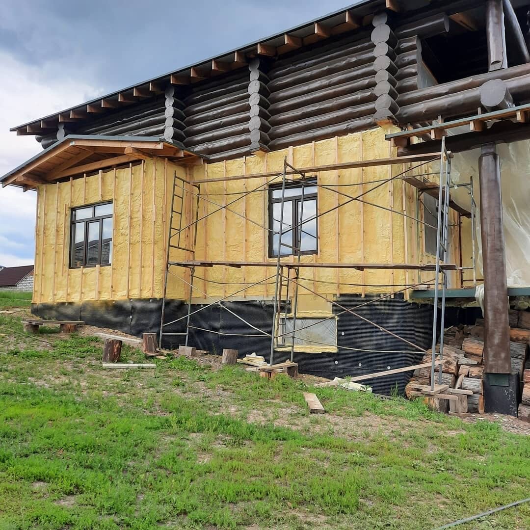 фасадные работы, вентилируемый фасад, фасад дома, стройка дома в деревне, дом в деревне стройка