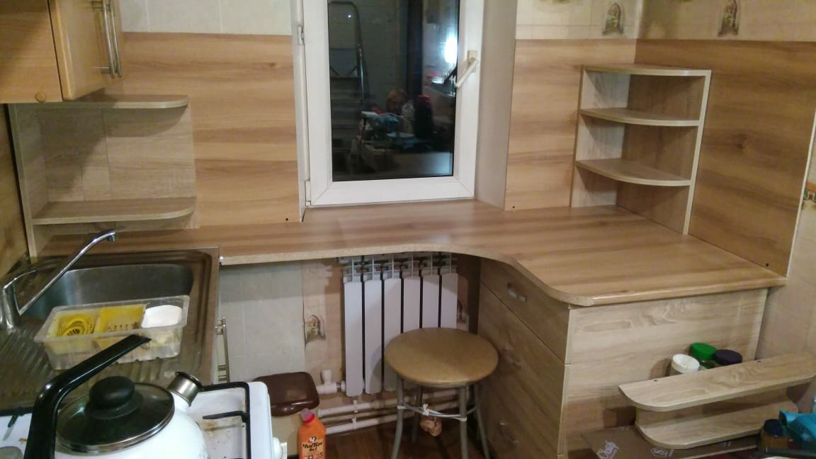 кухня своими руками из лдсп в хрущевке, мебель для кухни, мебель, кухонный гарнитур из деревянных щитов, дачная кухня на колесах