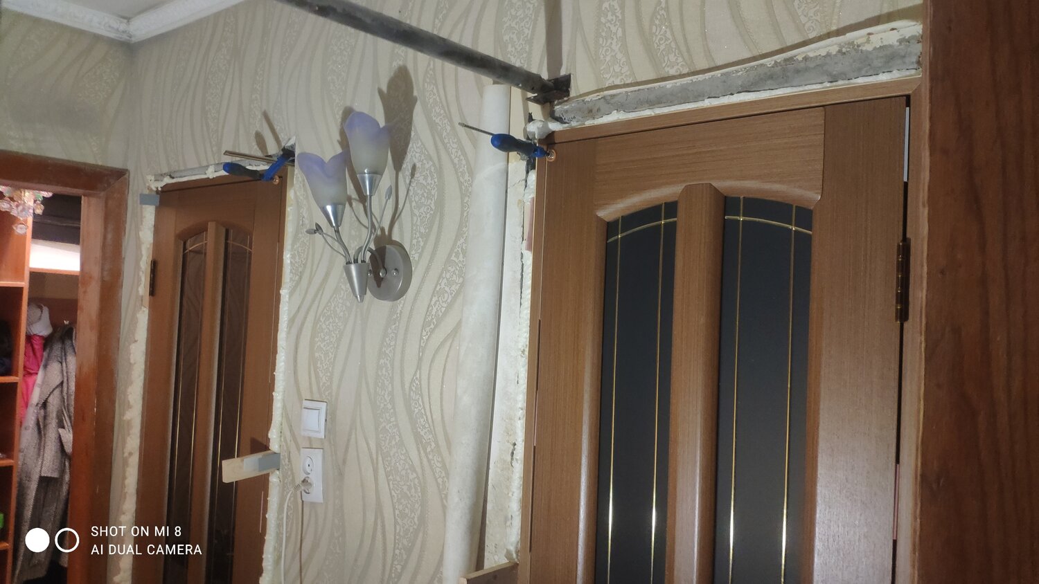 квартира в панельном доме, квартира, дверной проем, изолированные комнаты, дверь