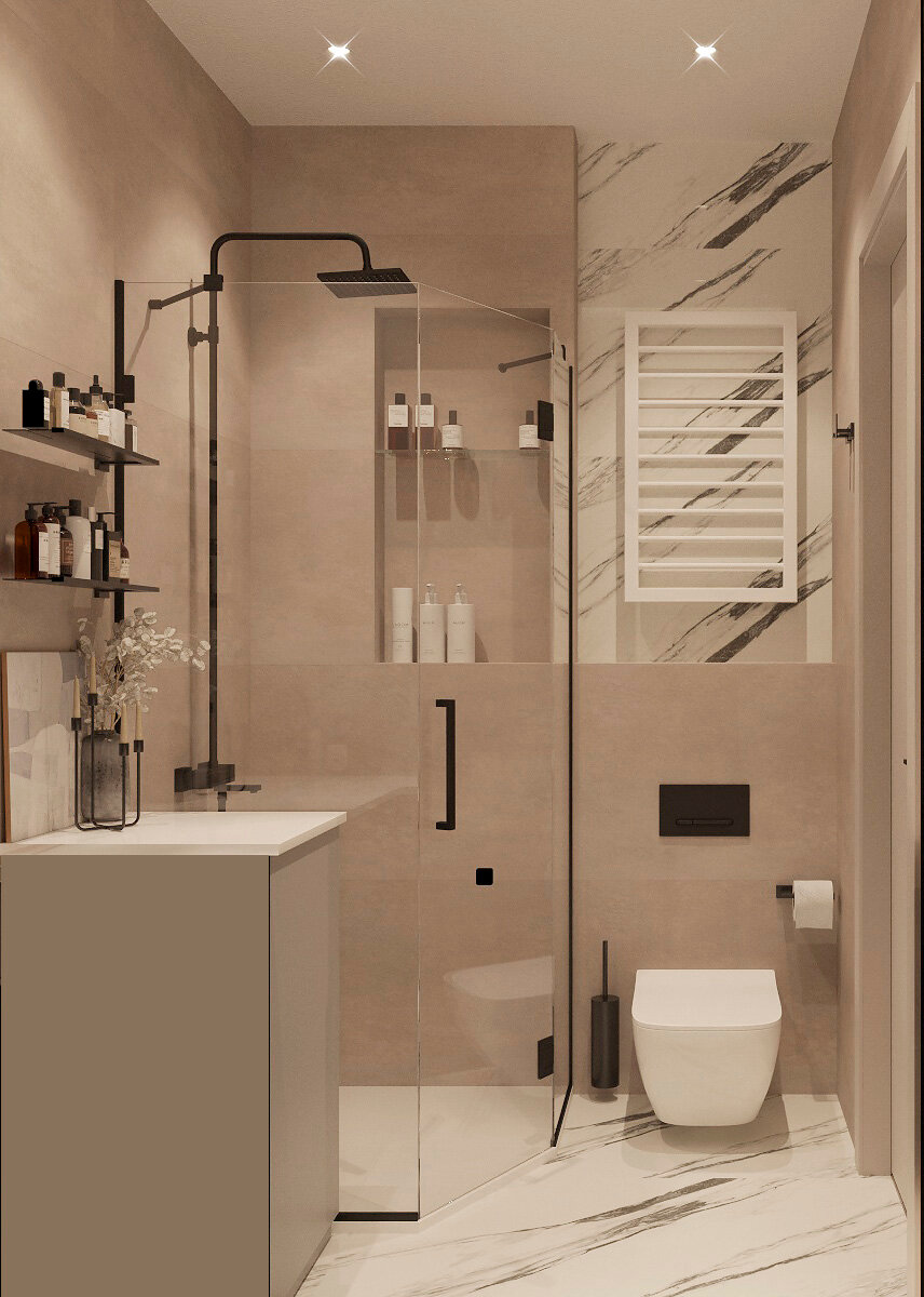 современный дизайн ванной, интерьер санузла шелнат, дизайн ванной комнаты, дизайн интерьера ванной, ванная комната дизайн
