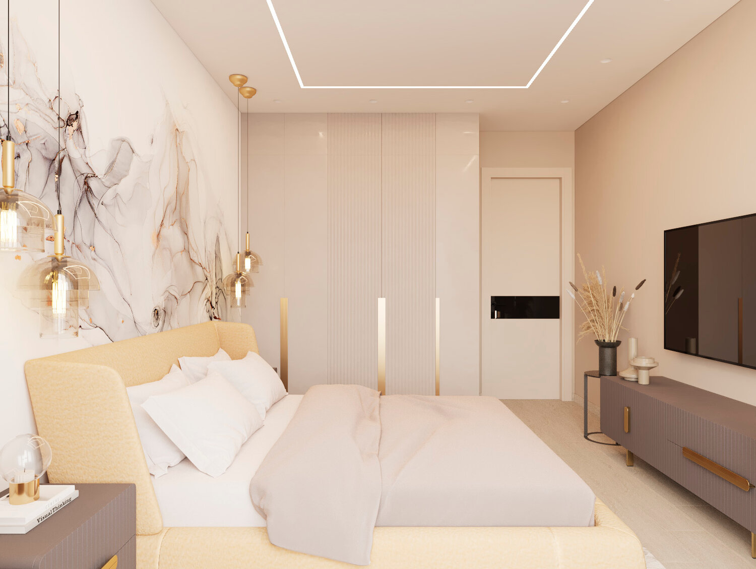 интерьер спальни в светлых, дизайн спальни в светлых тонах, дизайн спальни в светлых, дизайн спальни, современный интерьер спальни