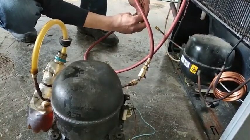 компрессор от промышленного холодильника трехфазный всэ 1250, холодильный компрессор, неисправный мотор компрессор, мотор компрессор, компрессор