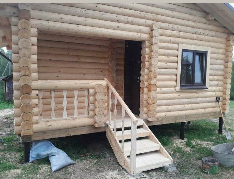 баня 6х4 из бревна, сруб, сруб бани, небольшие бревенчатые бани, деревянный дом