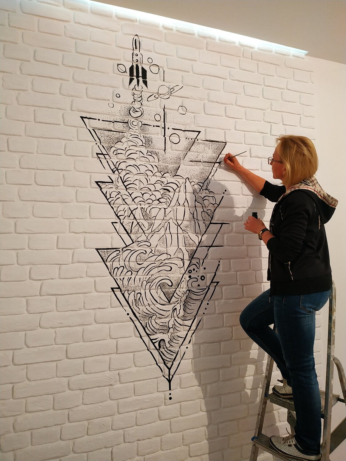 картина, интерьер, olivia kemp художник, рисунок, техника