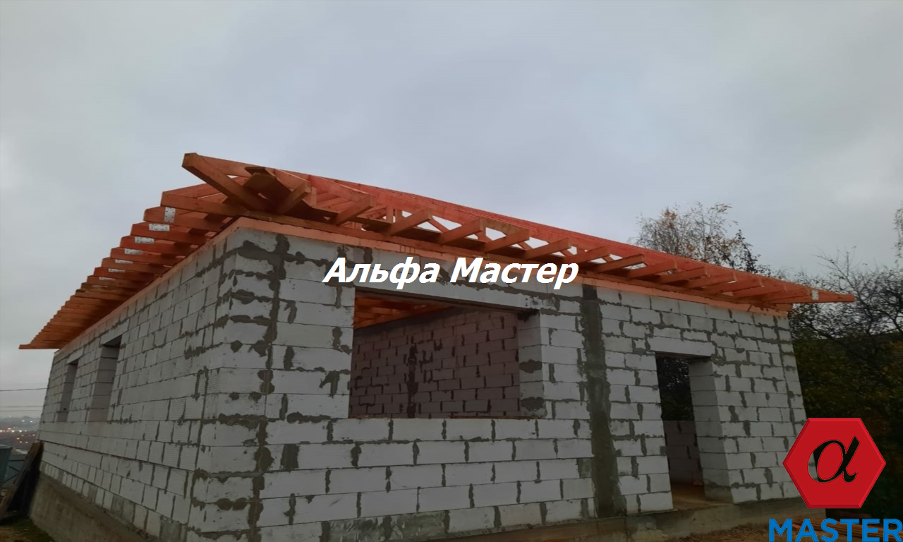 гараж 6 на 10 из газоблока, гараж из газобетона, строительство гаража из газобетона, стропильная система на гараж из пеноблоков, гараж из пеноблоков