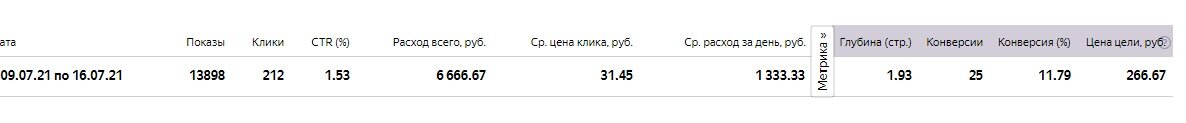 скриншот с текстом, текст, статистик, клика, статистика по расходам директ 2019