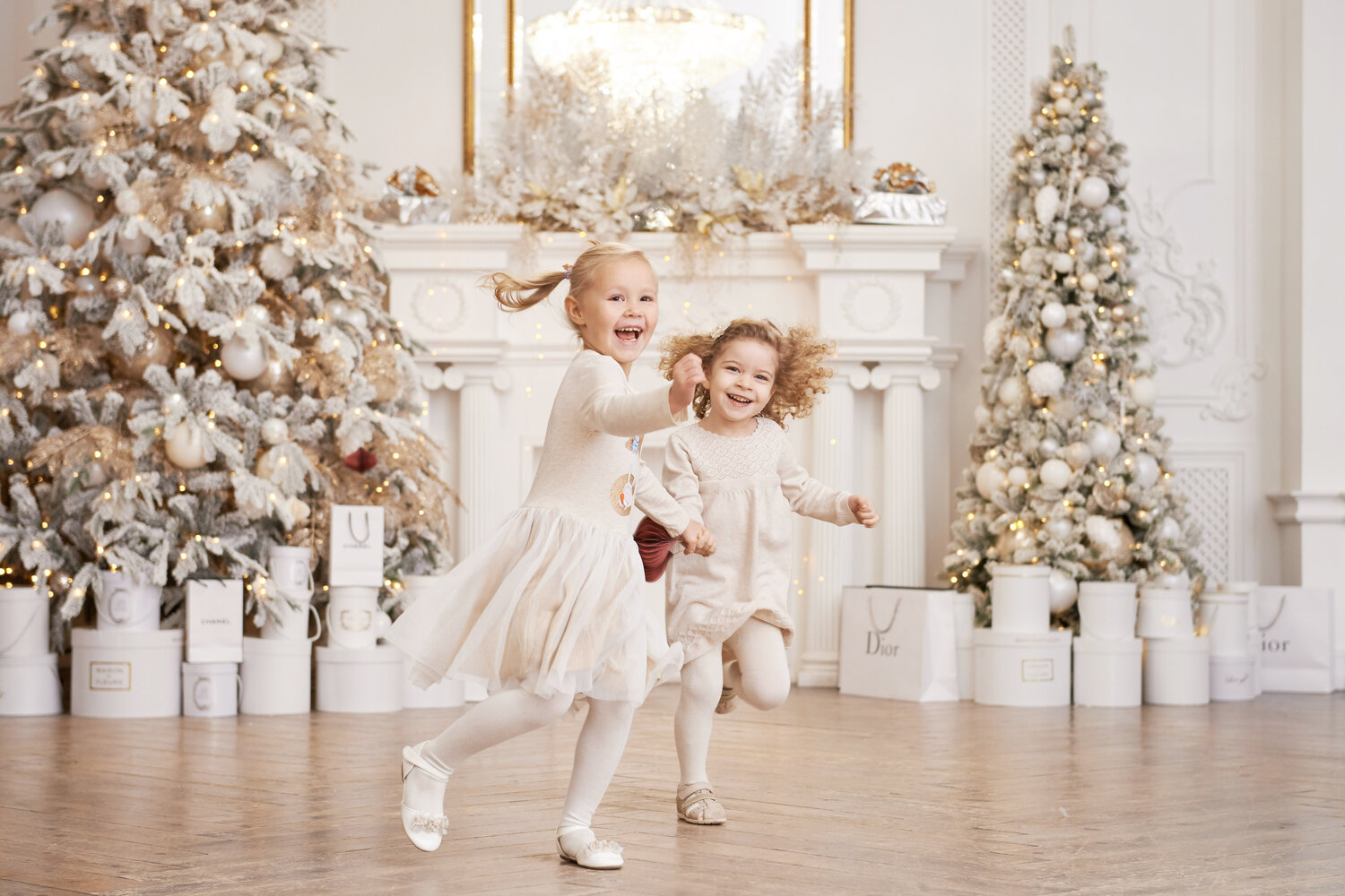 новогодняя фотосессия, нежная новогодняя фотосессия, новогодняя фотосессия в светлых тонах, волшебные новогодние фотостудии, новогодняя фотосессия в самаре