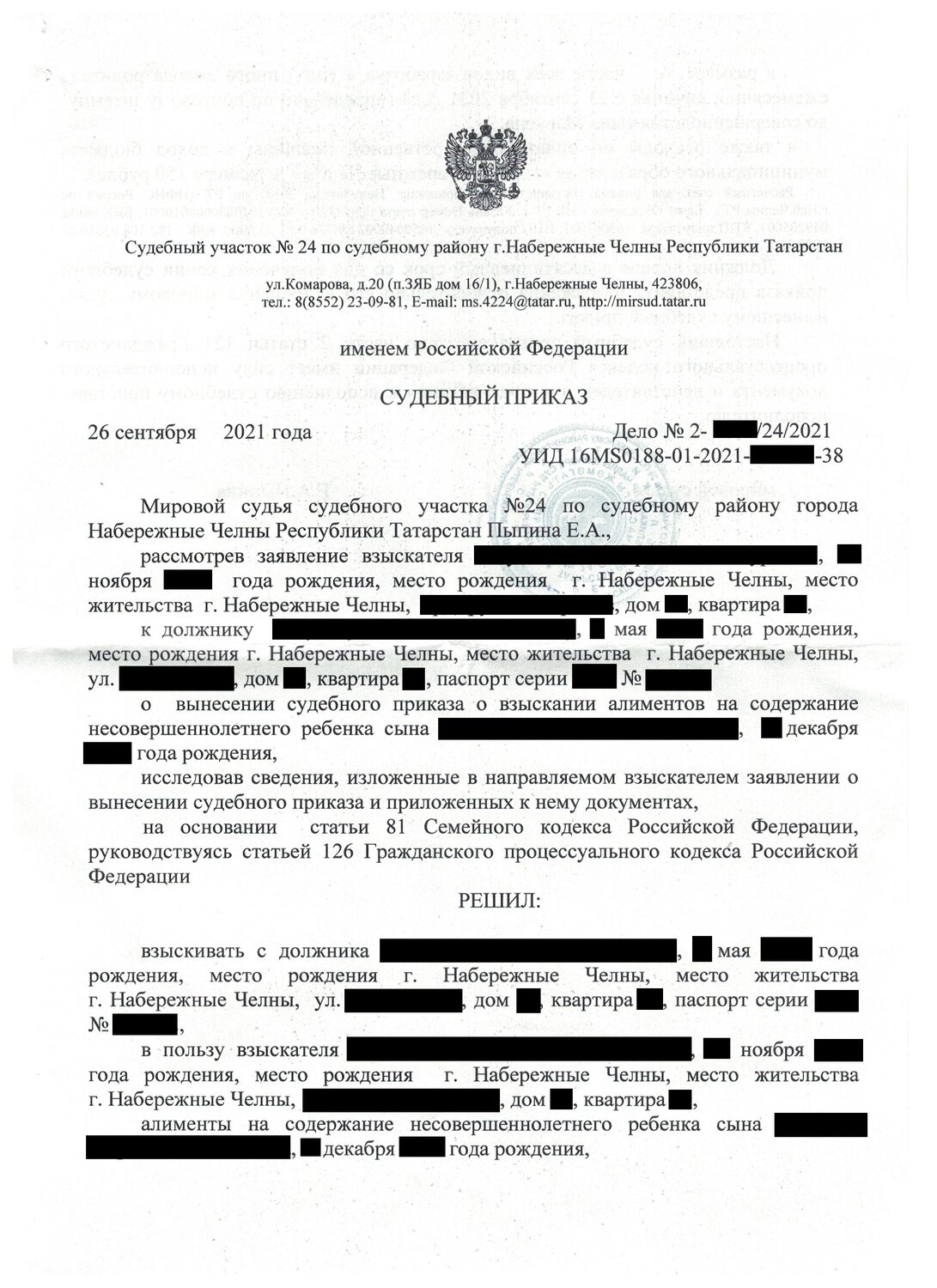 страница с текстом, образец, судебный приказ, физическое лицо, документ