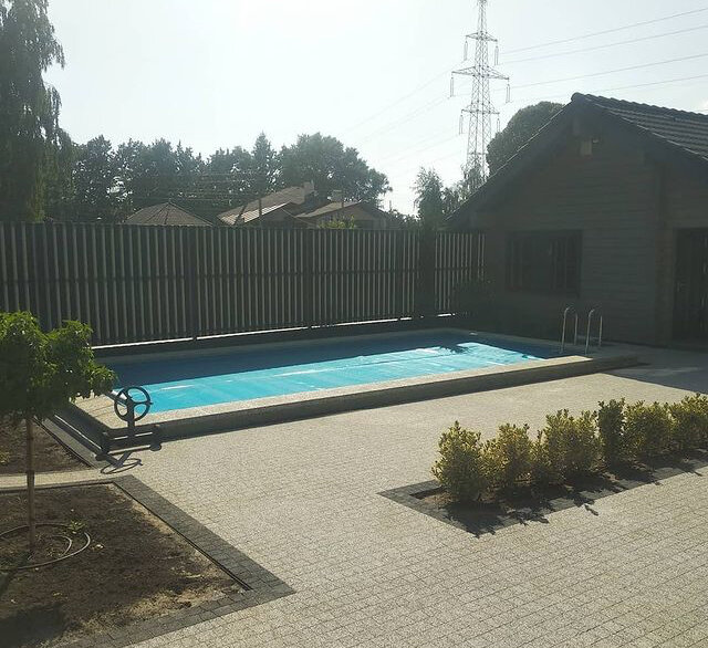 бассейн на дачном участке, декор для бассейна, гостевой дом, бассейн, бассейн краснодарский край