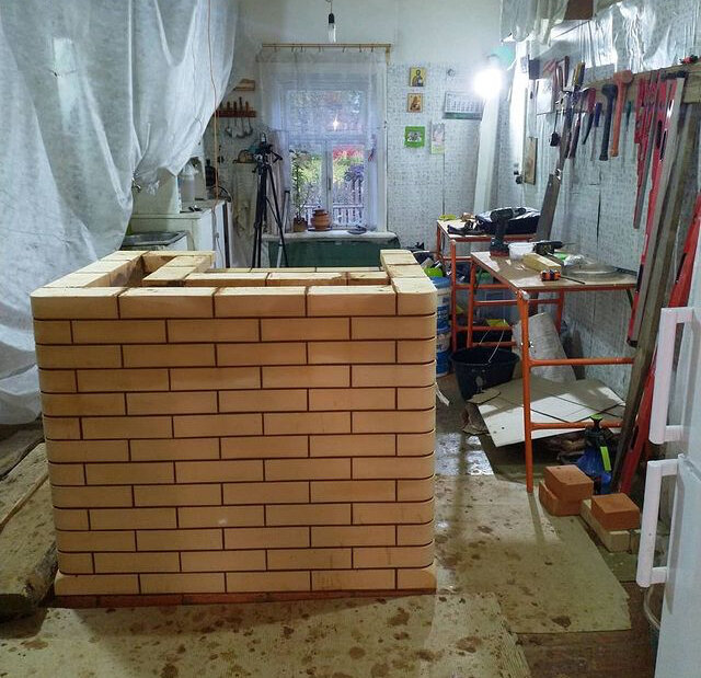 печь кирпичная 3х3 кирпича, кирпич, кирпичная кладка, облицовочный кирпич, печки варки из кирпича