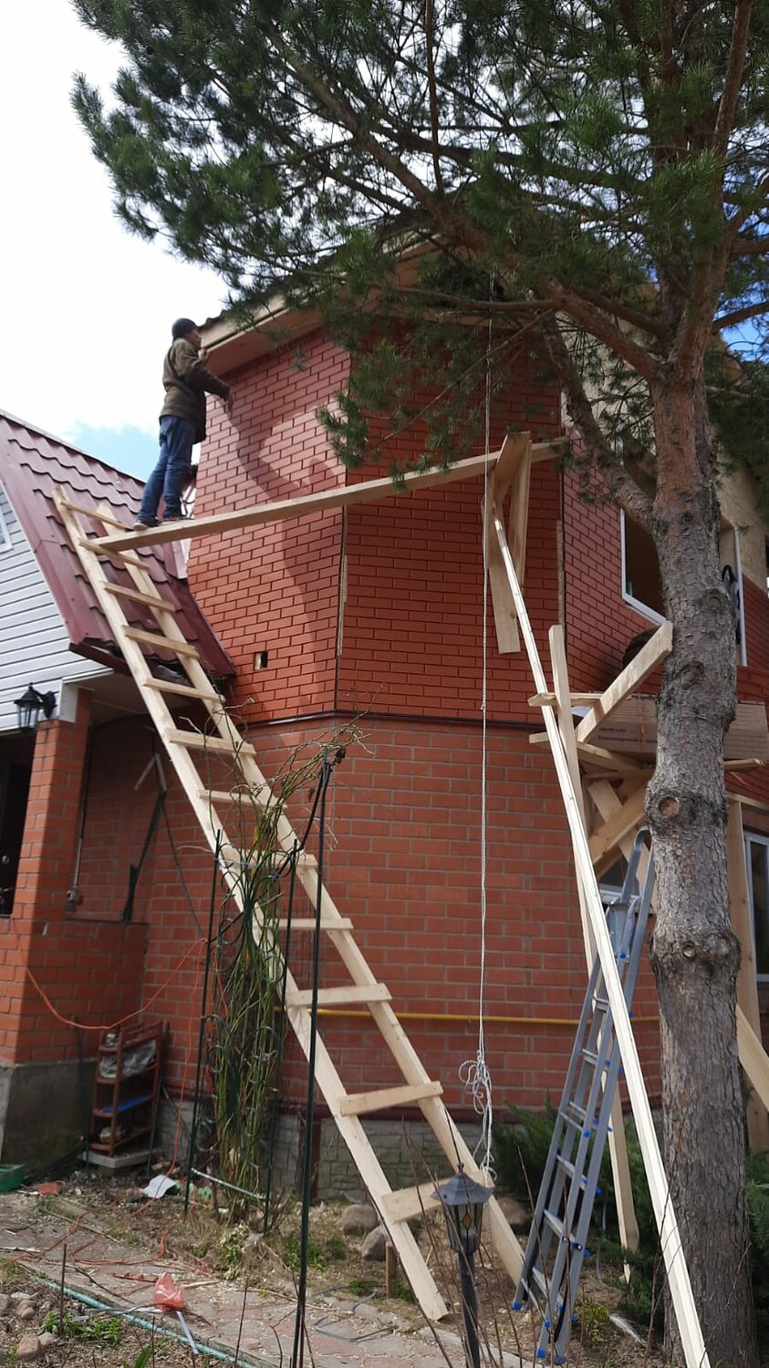 наружная лестница, лестница для опор, стремянка лестница, лестница 3-х коленная пожарная л3к, лестница раздвижная