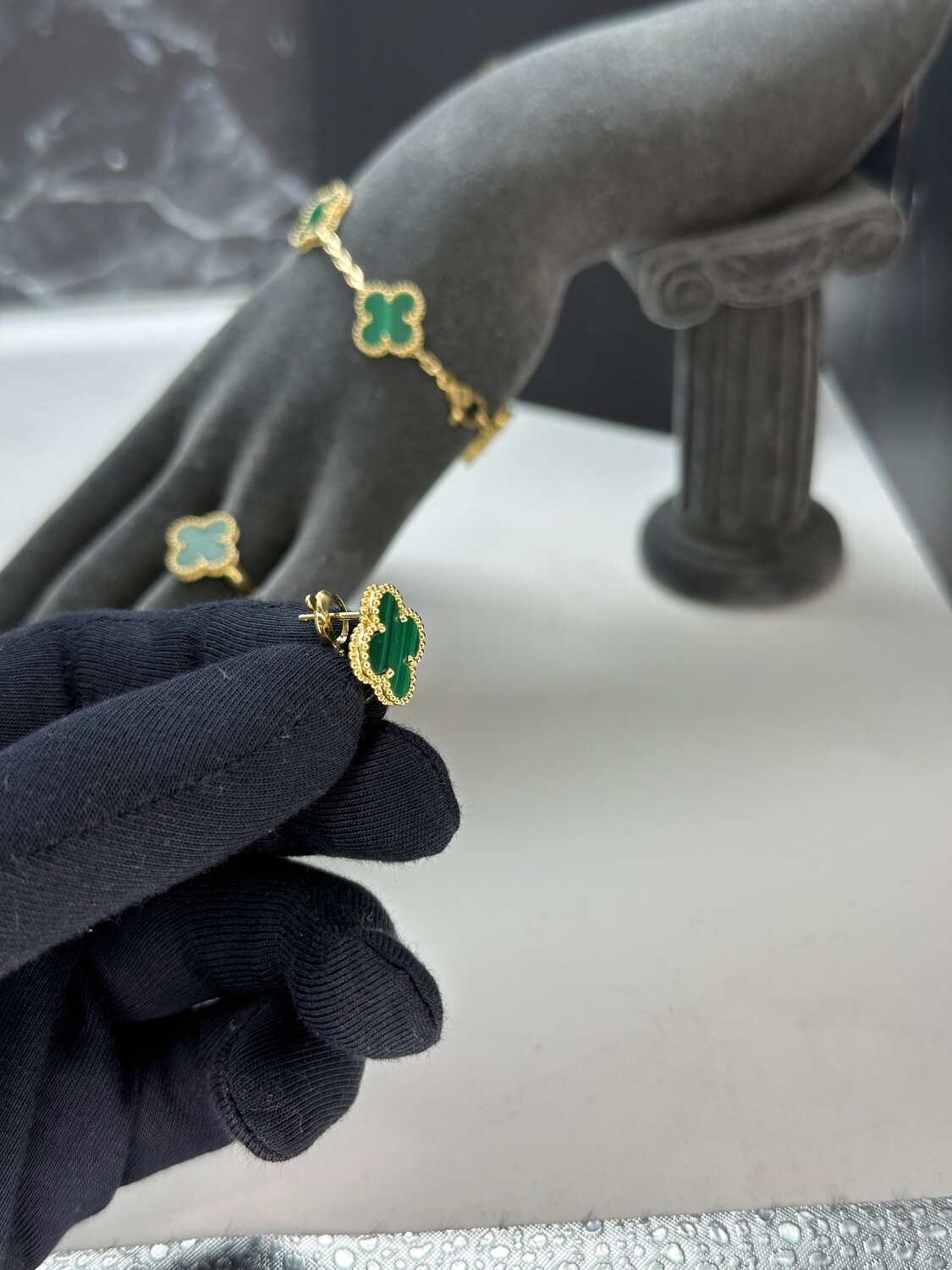 серьги ван клиф с малахитом, браслет van cleef, серьги, ювелирные украшения, ювелирные изделия