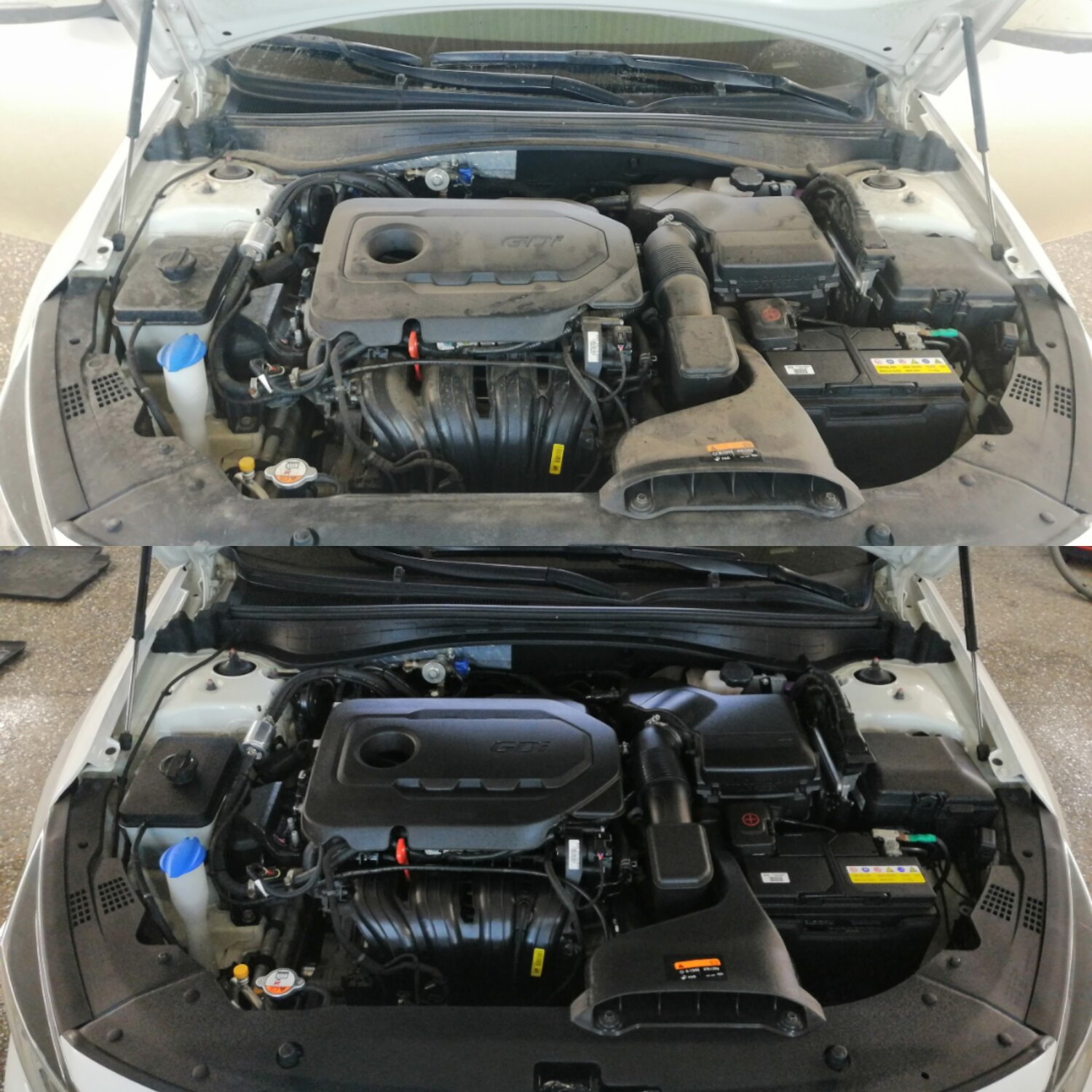 мотор киа оптима 2.4, kia optima под капотом, киа оптима 2.4 двс, kia optima подкапотное пространство, капот кия оптима 2017