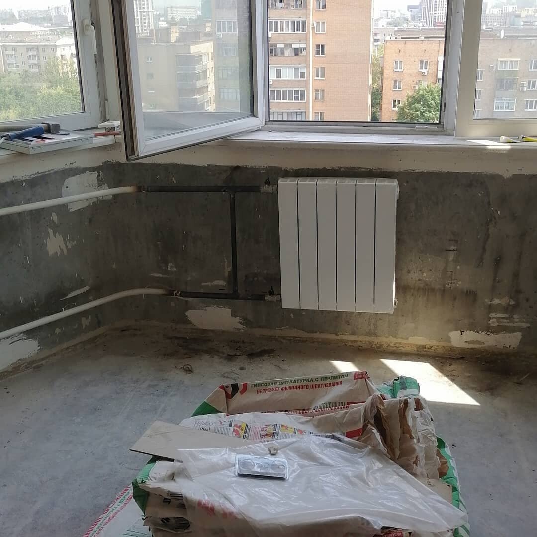 Установка радиатора отопления