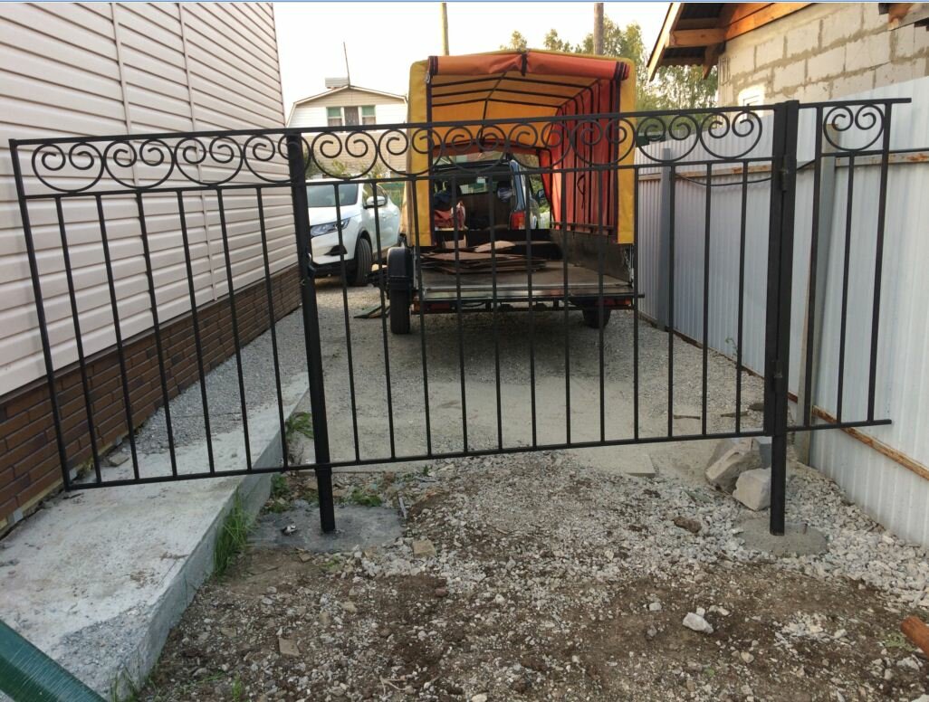 ворота, ворота и калитка, металлические ворота, забор, сварные ворота