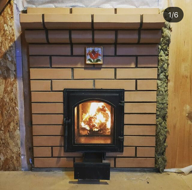 Кладка встроенного камина