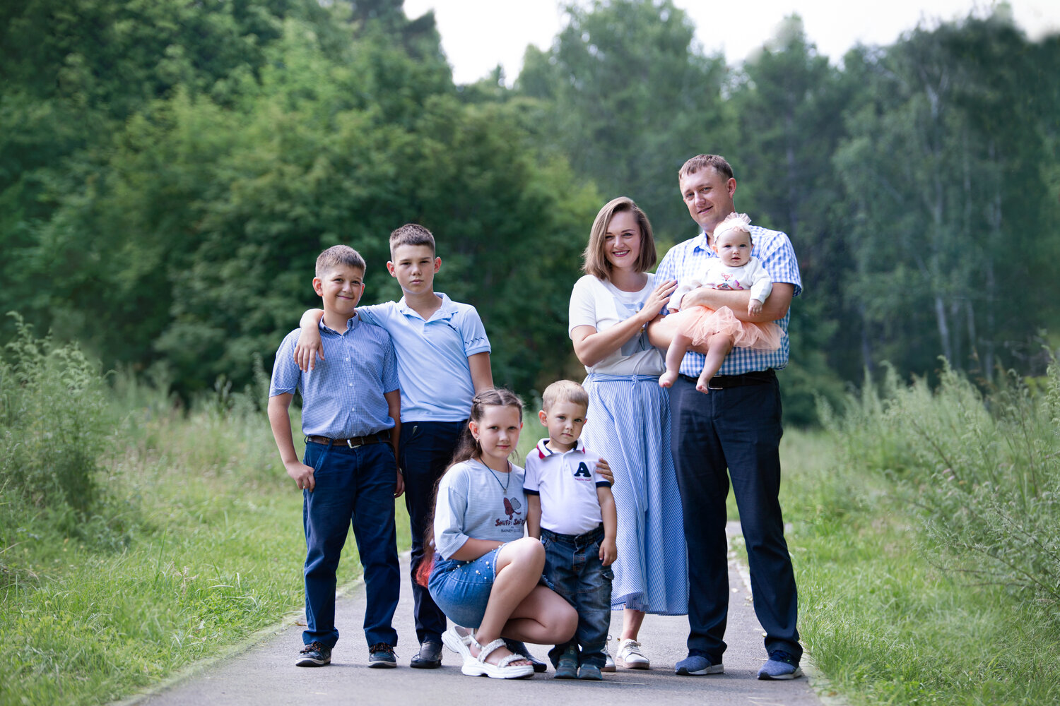 человек, люди, многодетная семья в парке, семейная фотосессия, семейный