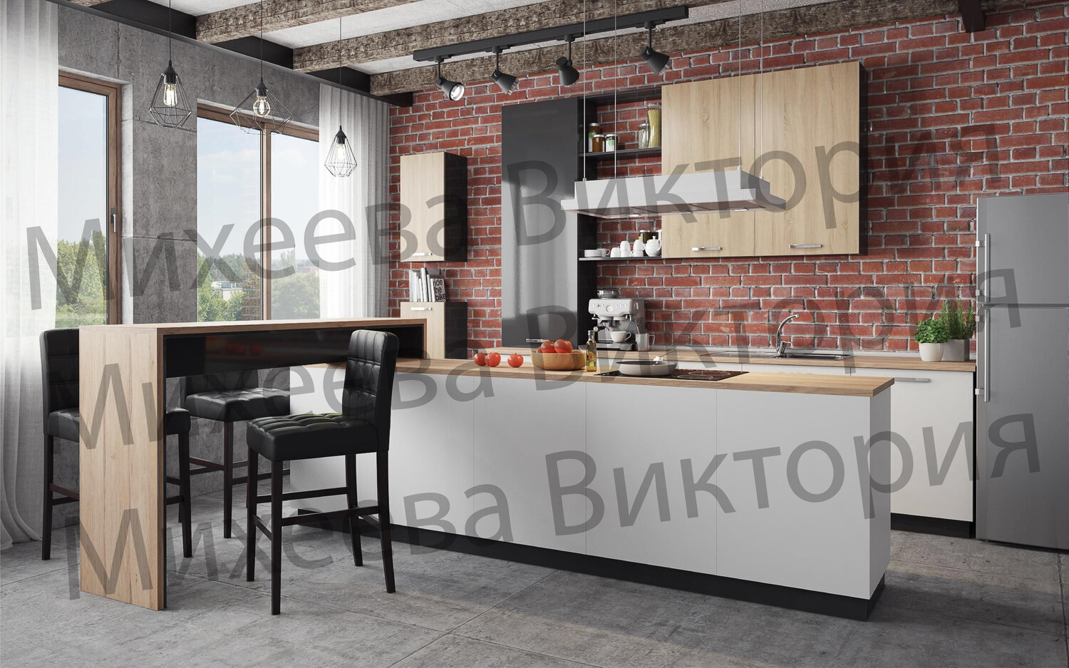 кухни, кухни в стиле лофт, лофт кухня, кухни экспресс лофт, дизайн кухни