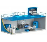 бензоотделитель промышленная водоочистка, оборудование для очистки воды, впслос-20 блок-бокс очистки сточных вод, станция очистки воды, блочно модульная станция очистки сточных вод