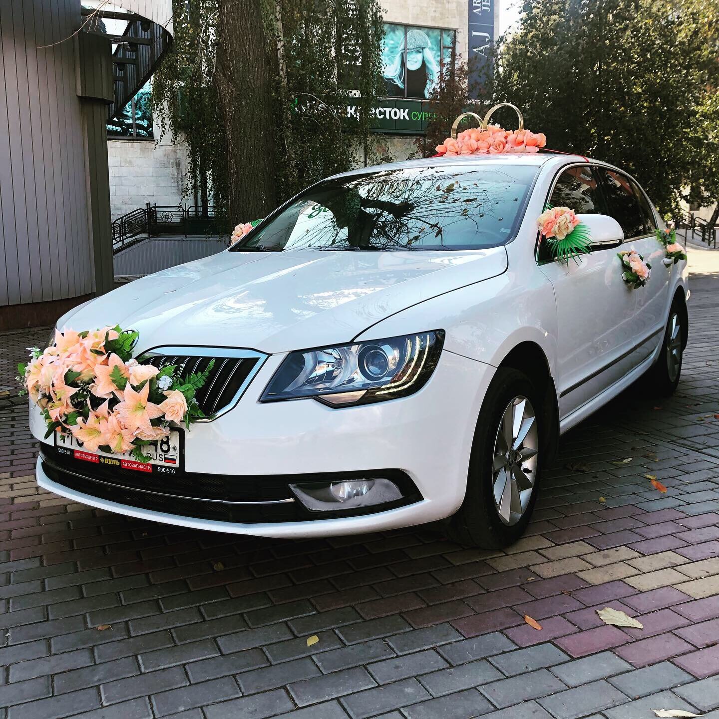 свадебный автомобиль шкода, škoda superb, свадебная машина шкода, свадебное авто, Skoda Superb II