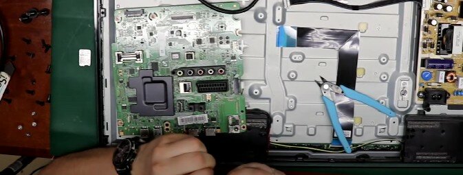 плазменный телевизор самсунг ps43e450a1w, антенна под тв самсунг, ремонт телевизоров, телевизор самсунг, телевизор