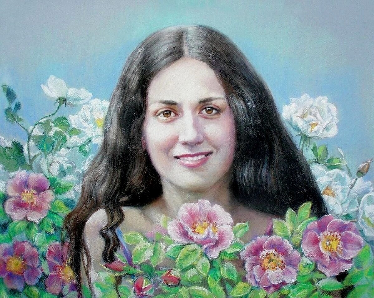 кистанова надежда художник, картина маслом портрет, женский портрет маслом, женский портрет, портрет