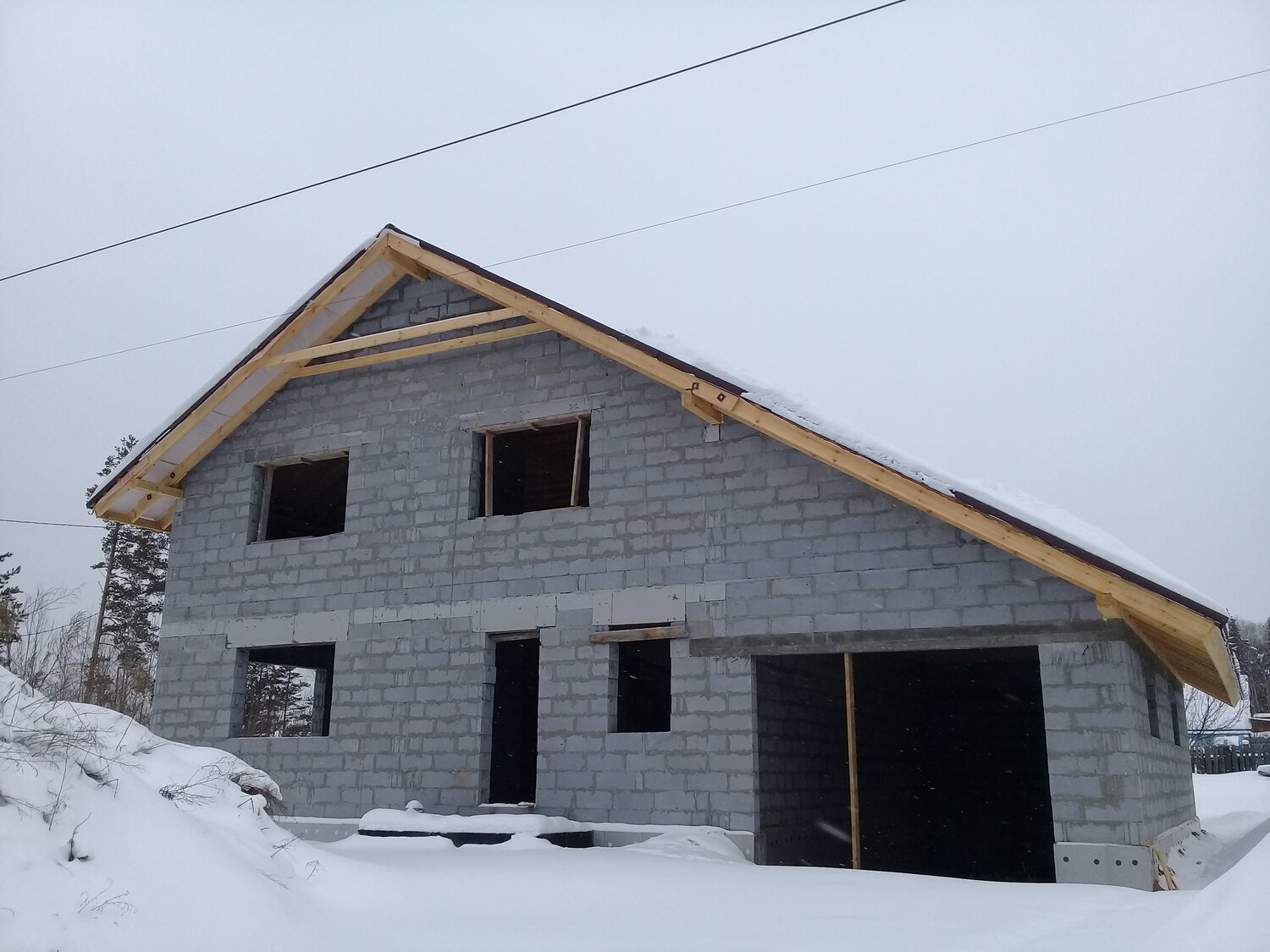 пеноблок, коттедж, газобетон, дом, дом из пеноблоков с гаражом