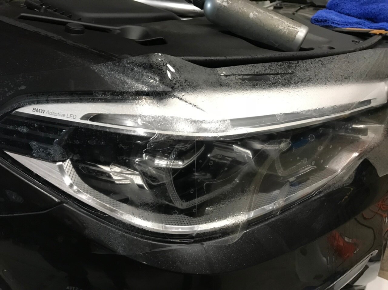 бронирование фар, бронирование фар пленкой, фар, бронирование фар пленкой toyota rav4, микротрещины на фарах bmw f30