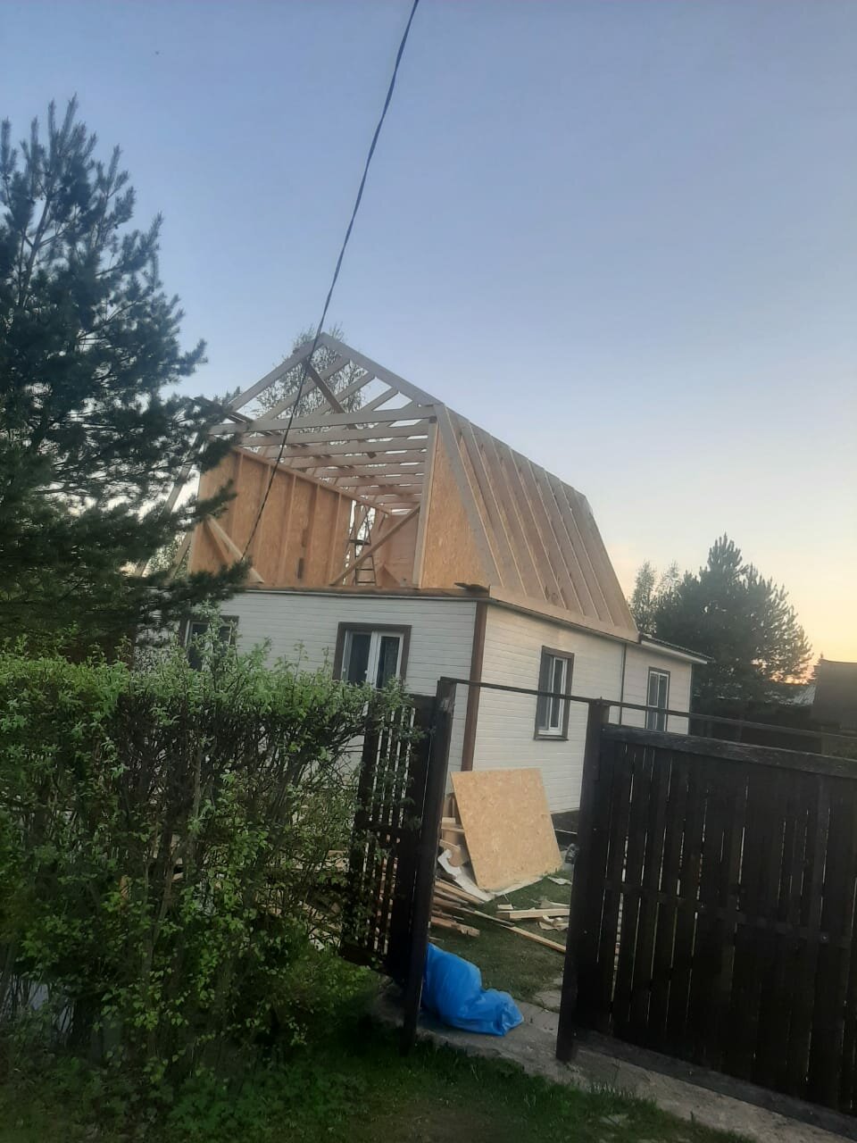 Возведение стропильной системы