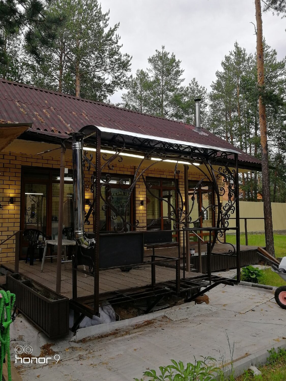 беседка веранда, беседка с верандой и мангальной зоной, беседка с мангальной зоной, крытые беседки, беседка с мангалом