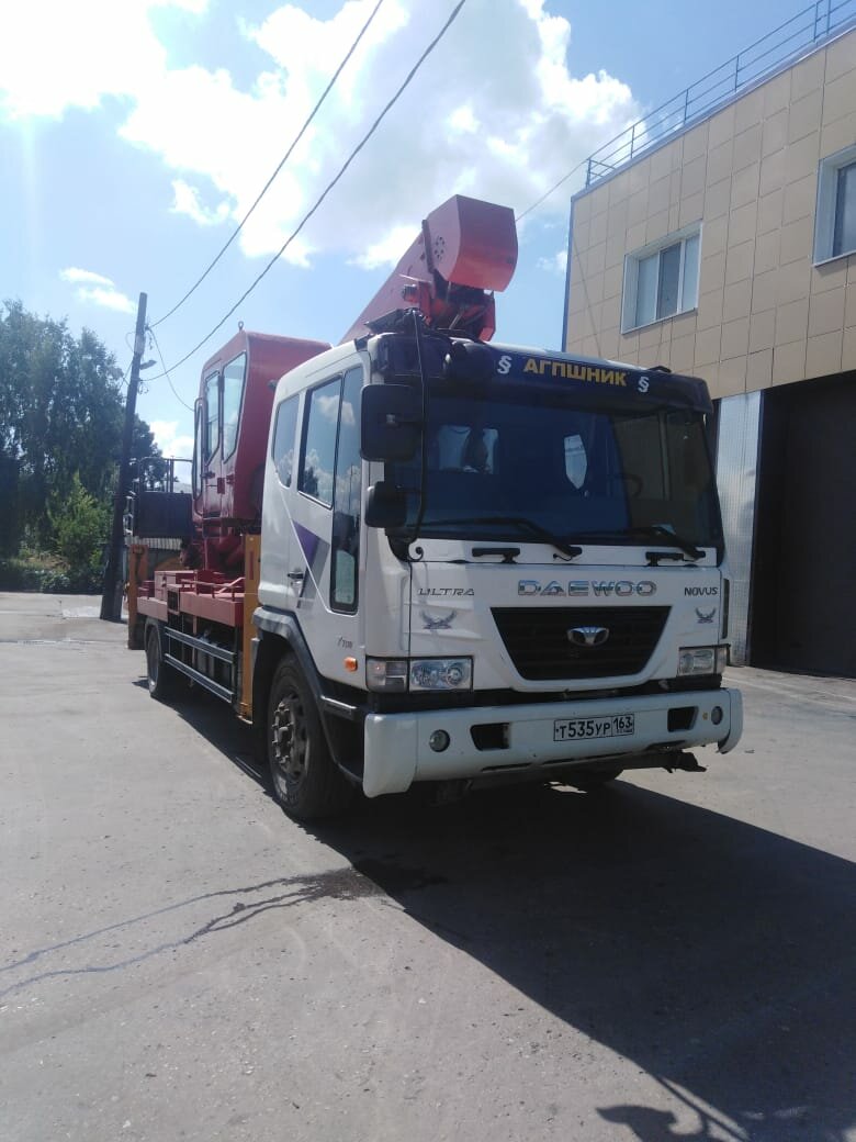 автовышка daewoo novus, автовышки daewoo novus-isuzu, автовышка дэу ультра новус 45м, daewoo novus cc4at, дэу новус 2012