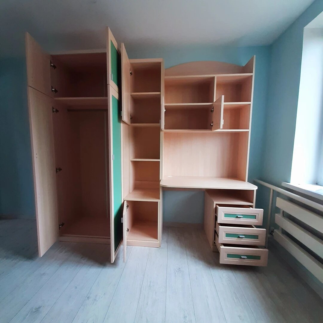 мебель, шкаф, детская стенка, шкаф стеллаж, стенка юниор внутри