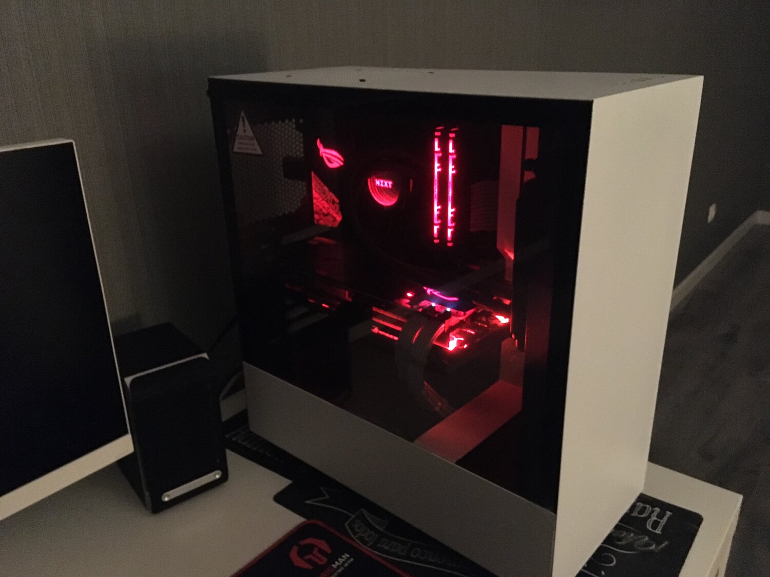 nzxt h400 красный, nzxt rgb, игровой компьютер на 16 ядер, компьютер, nzxt h510 build