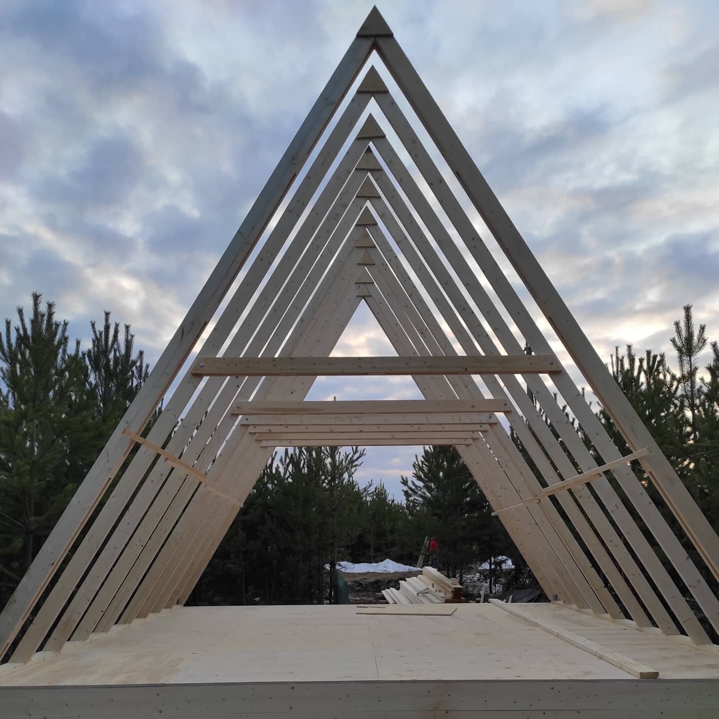 стропильная система двускатной кровли, стропила 400 мм, стропильные системы, стропильные системы крыш, стропила 75/200