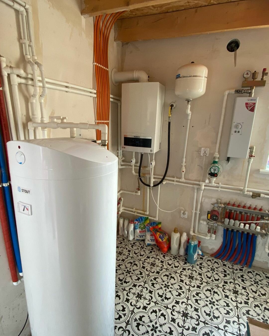 газовый котел в доме, газовый котел в частном доме, монтаж отопления, котельная в частном доме, монтаж котла