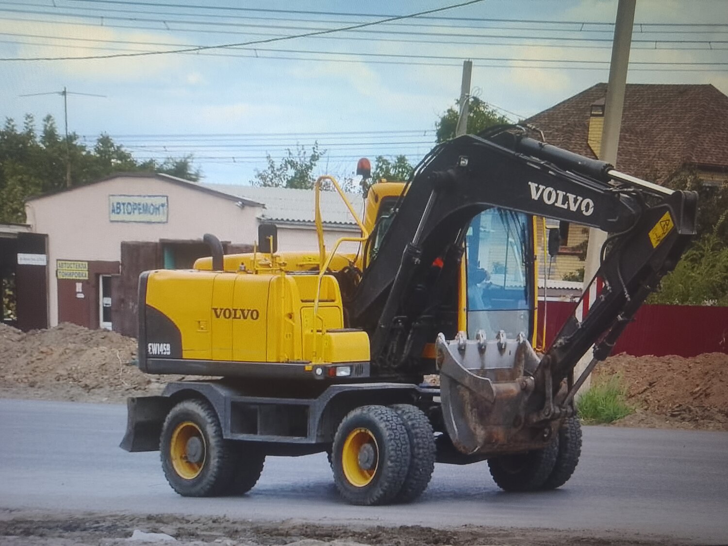 экскаватор volvo ew145b, volvo ew145b prime, техника, экскаватор volvo, экскаватор вольво 180 колесный