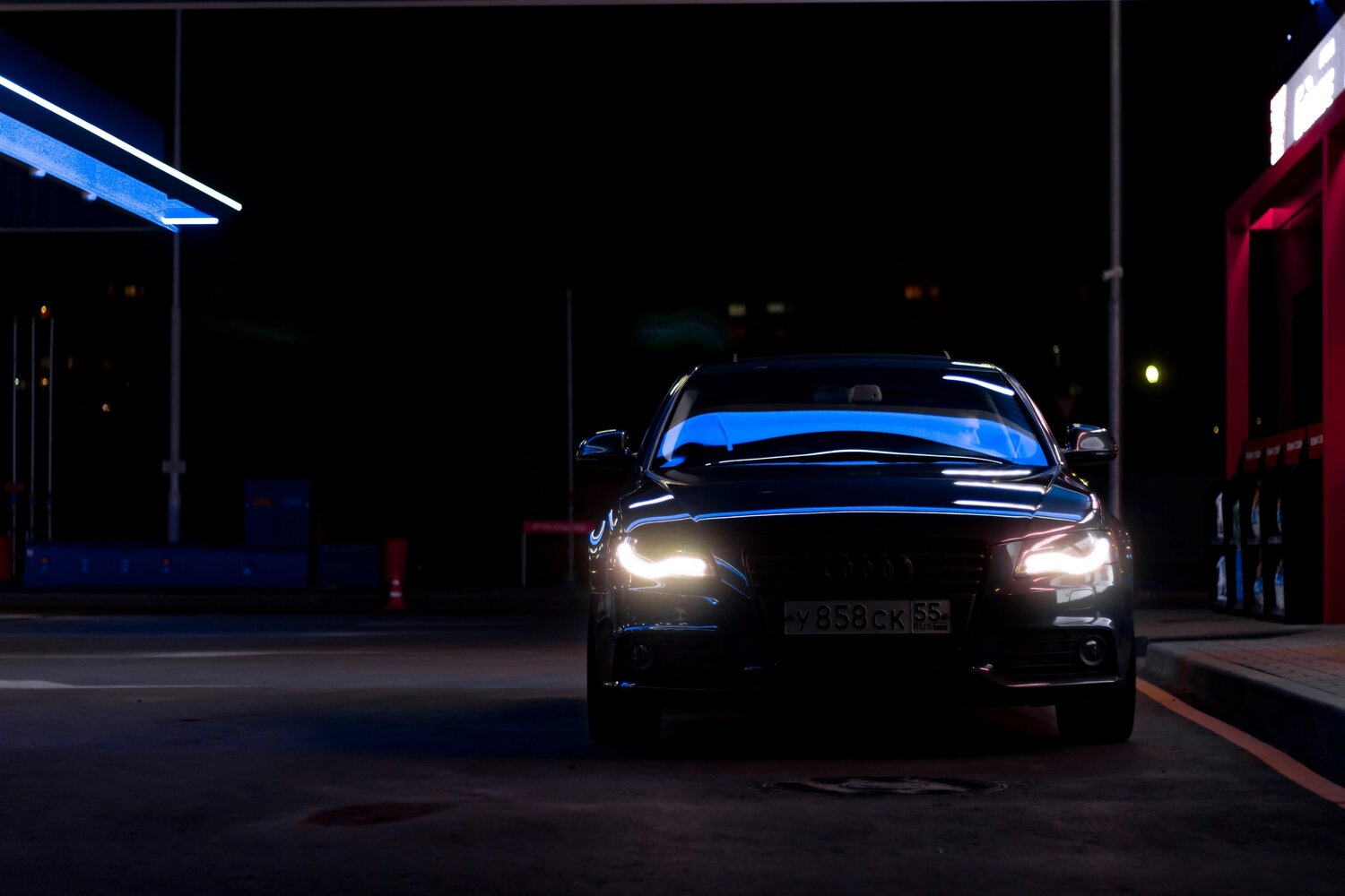 темнота, ford mustang, ford mustang 6, автомобиль, додж чарджер 2017