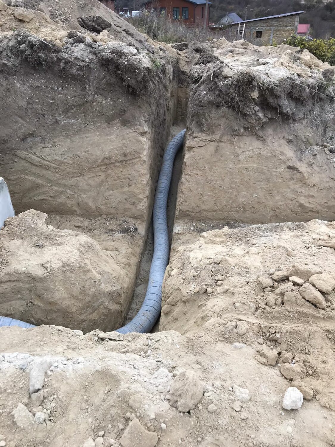 прокладка водопровода, трубы для водоснабжения, наружный водопровод, канализация трубы, водопровод