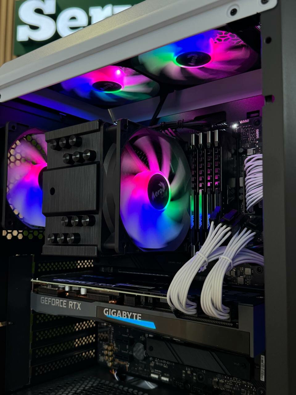 мощный игровой компьютер, игровой системник, thermaltake floe rc240, rtx, geforce rtx