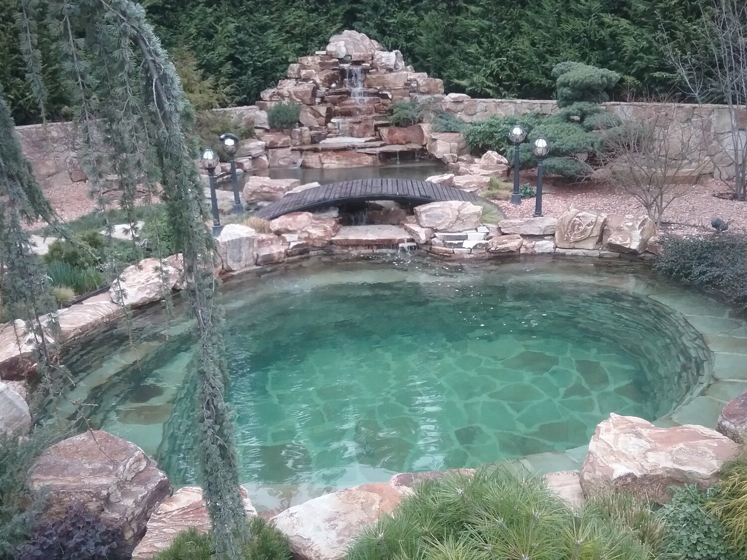 пруд для купания, водопад, пруд, водоем, пруд на даче