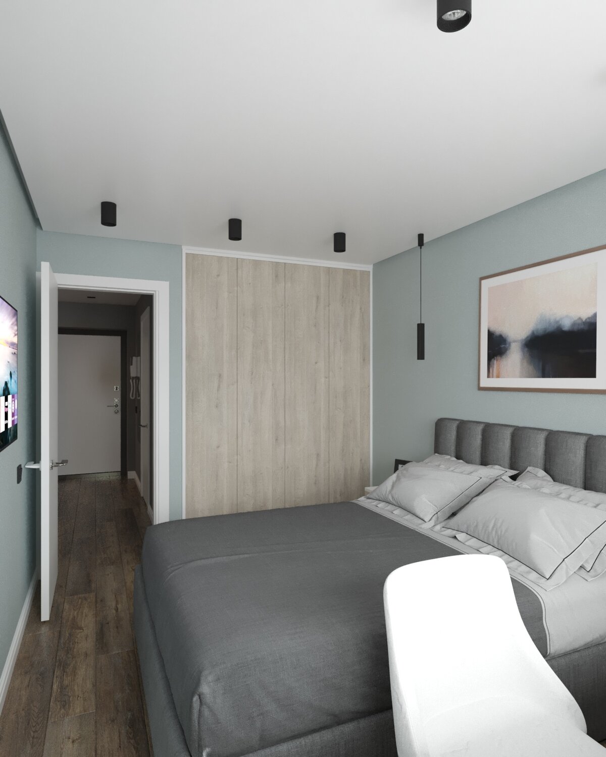 интерьер спальной, спальни дизайн, спальня современный стиль, спальня планировка, спальне