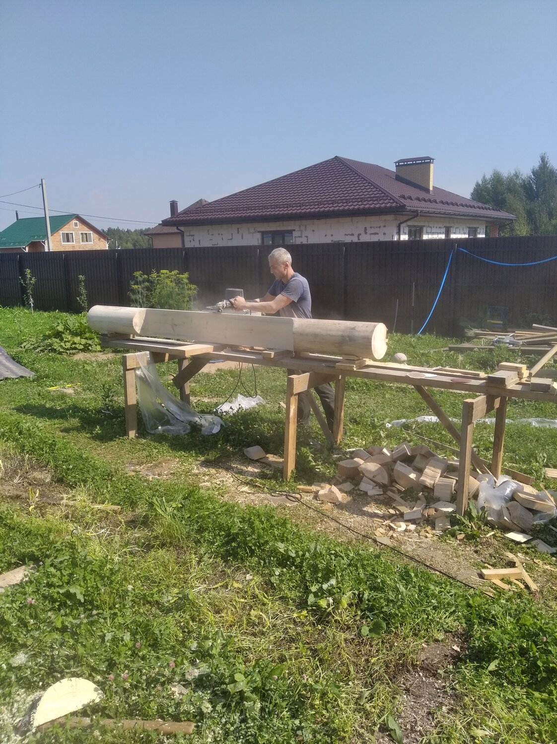 фундамент из железнодорожных шпал, свайный фундамент из шпал, деревни, обвязка фундамента 6х6, фундамент из жб шпал