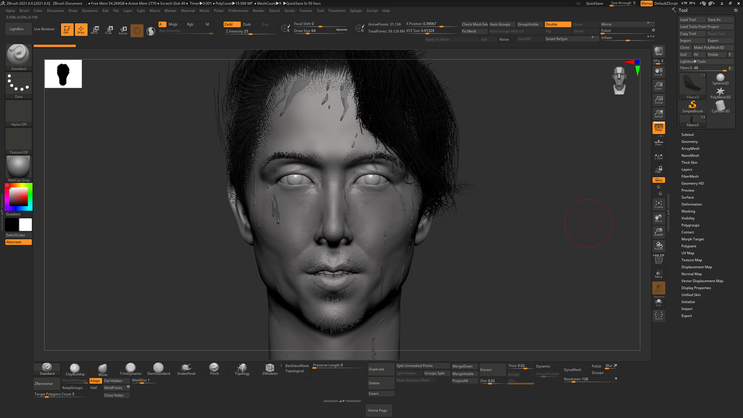 zbrush, zbrush 2020 интерфейс, снимок экрана, zbrush уроки для начинающих, 3 d моделирование