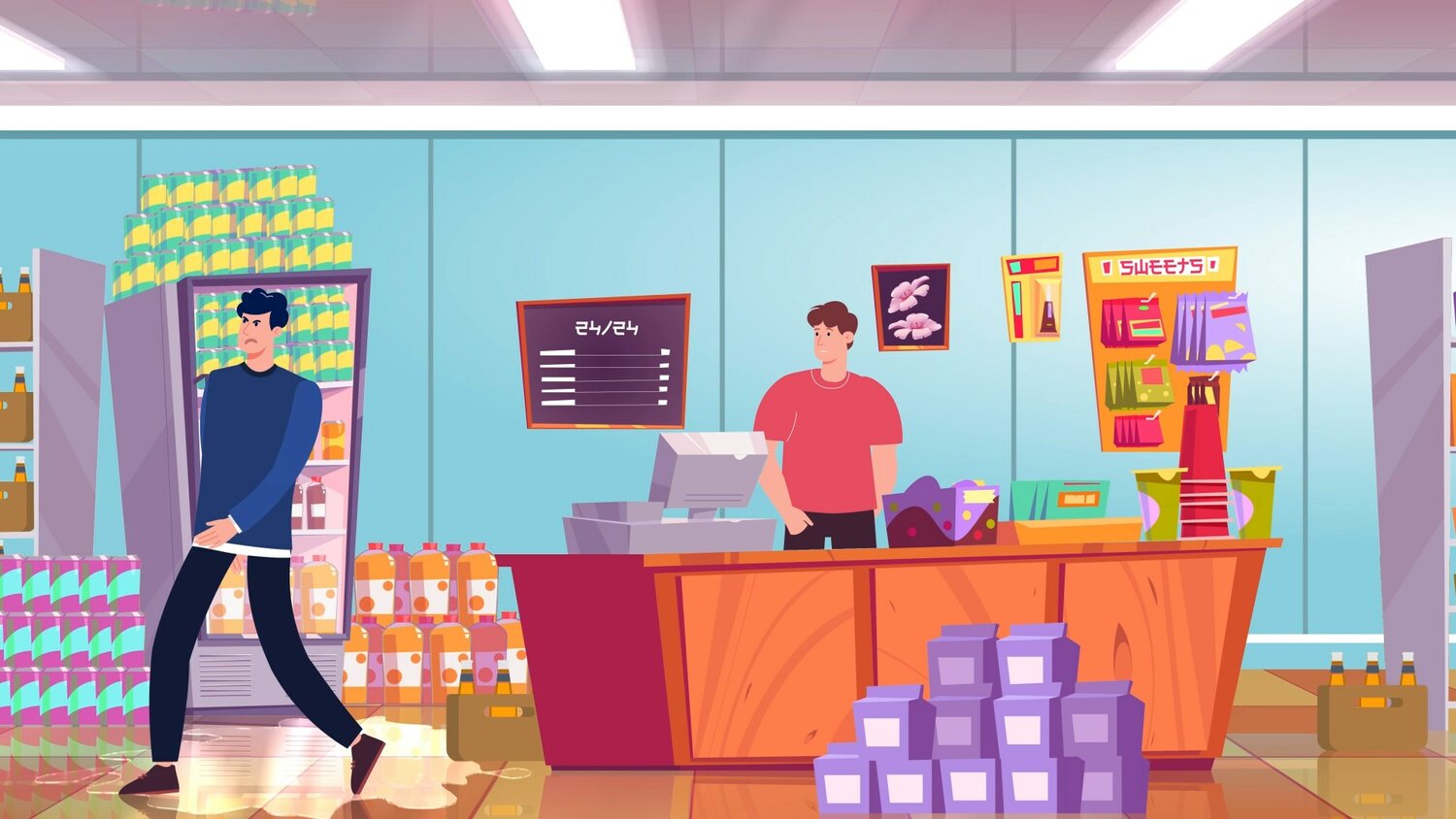 супермаркет flat, игра, grocery shop, supermarket, supermarket shopping