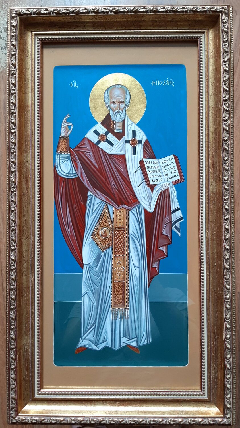 святитель николай икона, икона св николая, икона святого николая, святитель николай ростовой икона, мерная икона святителя николая чудотворца