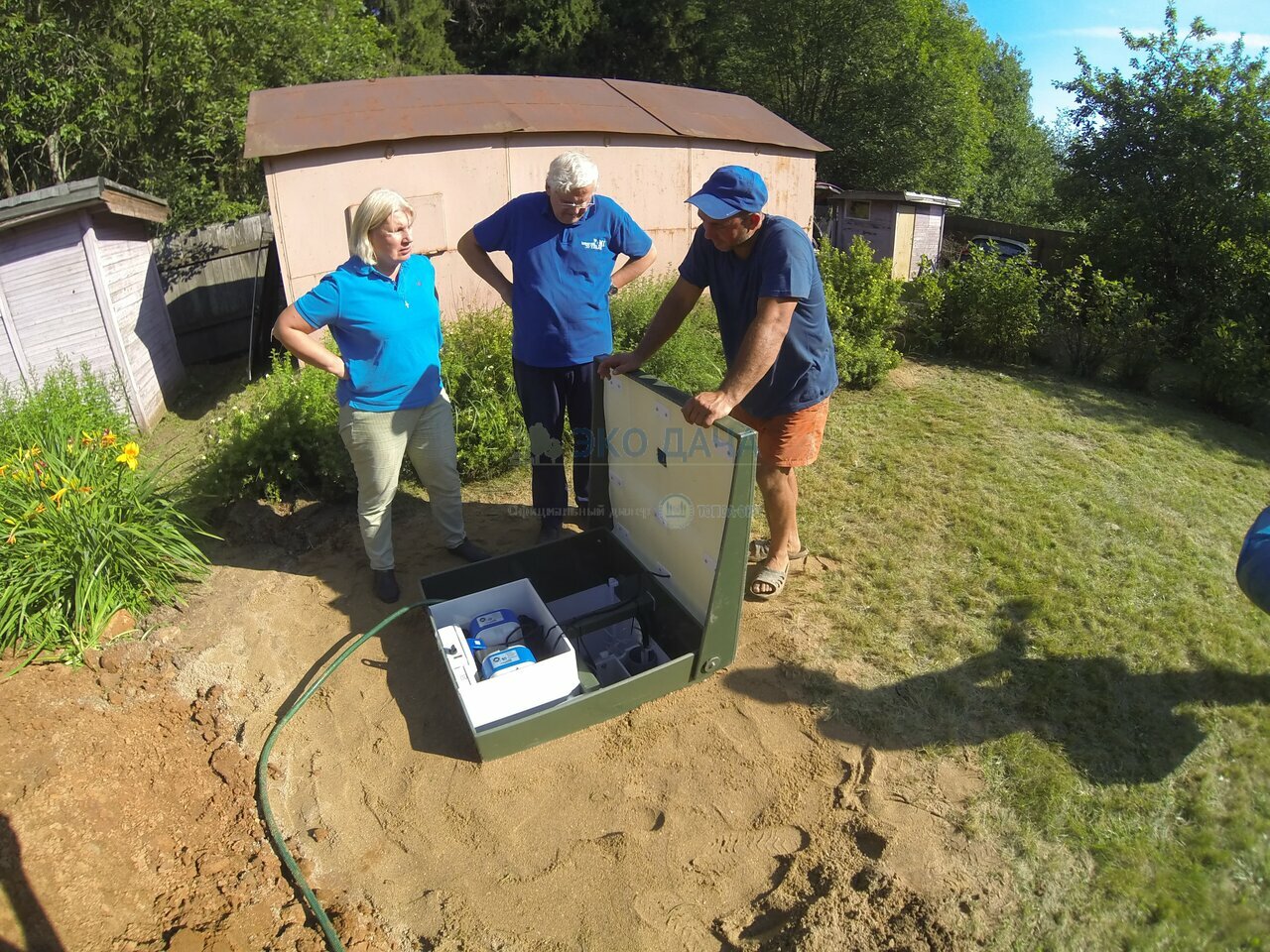 Пример обустройства поля фильтрации для септика