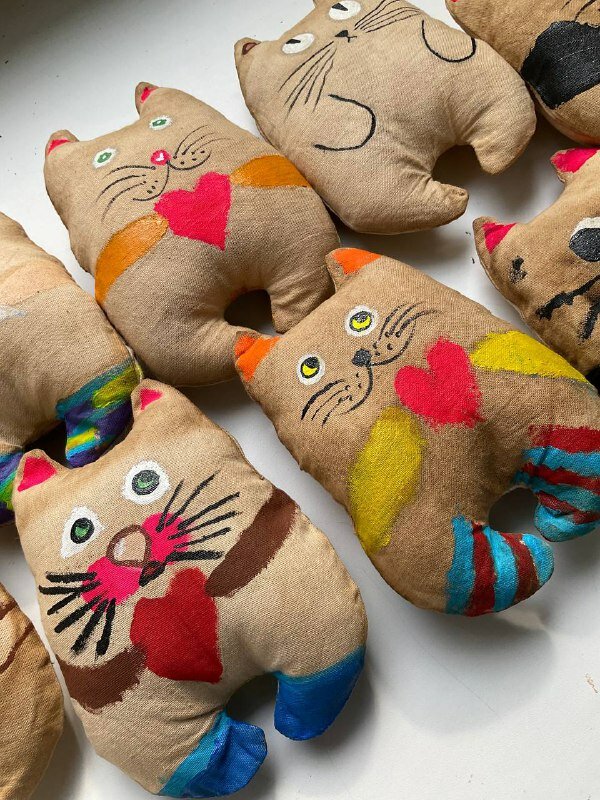 кофейные игрушки, кофейная игрушка кот, чердачные игрушки, кофейный кот, текстильные игрушки