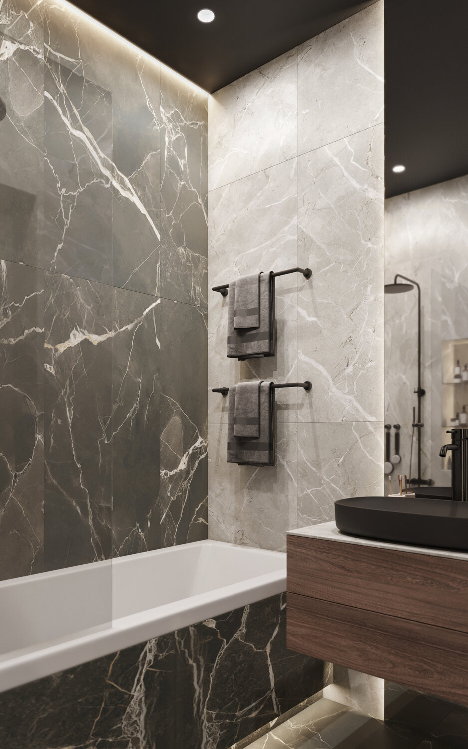 dark black marble bathroom плитка, дизайн ванной мрамор, санузел плитка мрамор, дизайн ванная комната, модные ванные комнаты 2023