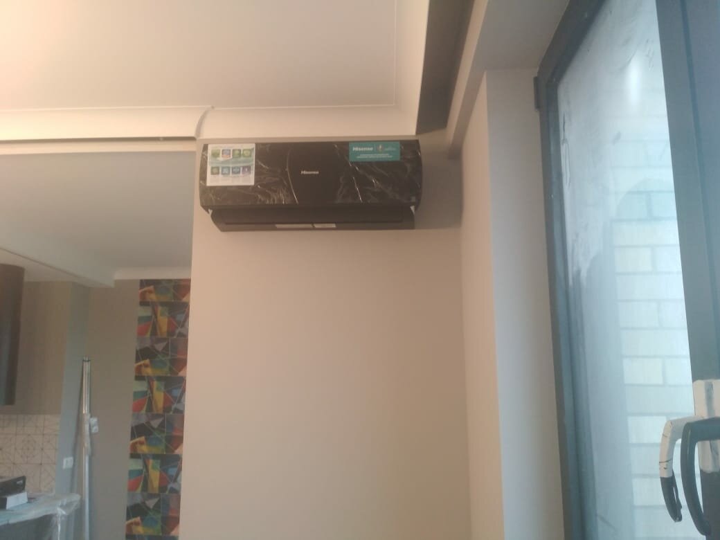 кондиционер, кондиционер в квартире, кондиционер в доме панорамный снимок, инверторный кондиционер, кондиционер на 30 кв